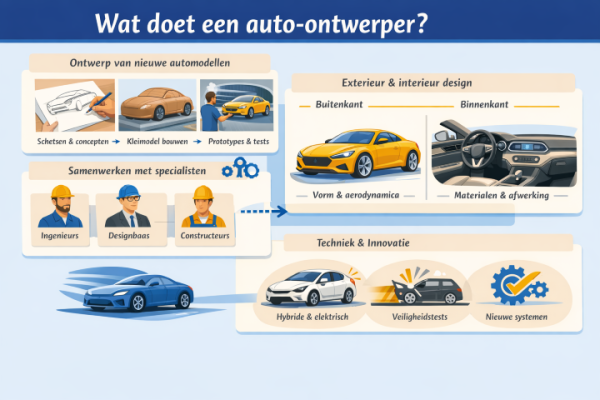 Alles over het beroep auto-ontwerper Wat doet een auto-ontwerper